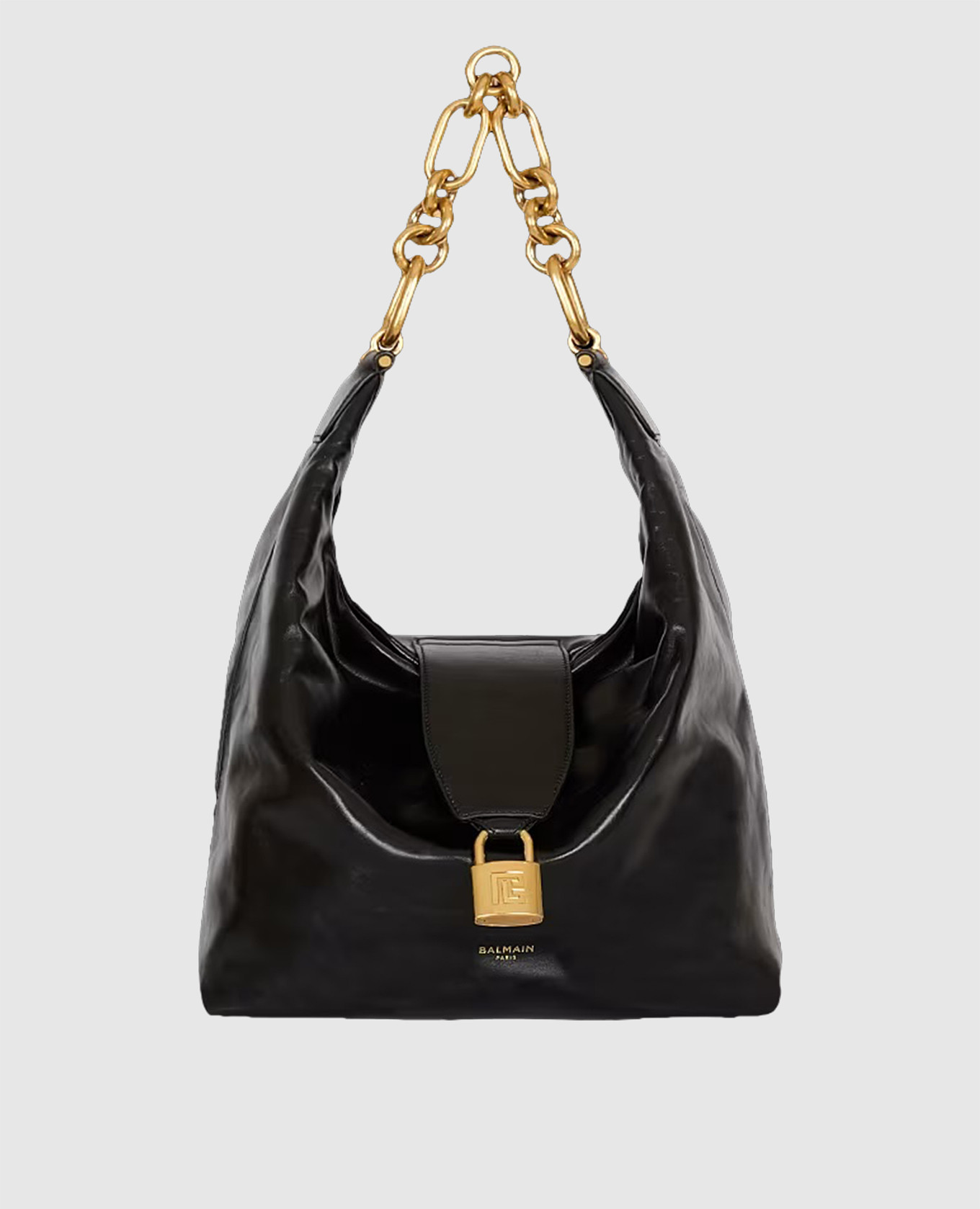 

Black leather Sync hobo bag Balmain