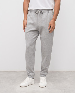 Brunello Cucinelli Grey melange joggers MM8313233G