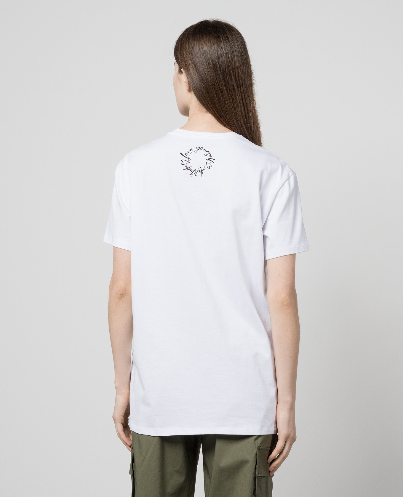 

White straight cut t-shirt with beads Twinset Actitude