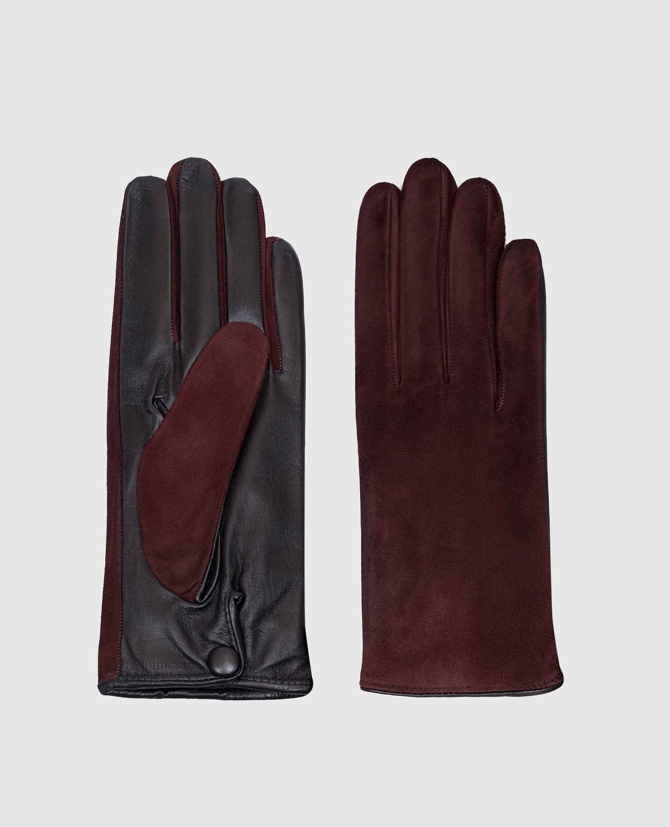 

Burgundy leather gloves Sermoneta Gloves