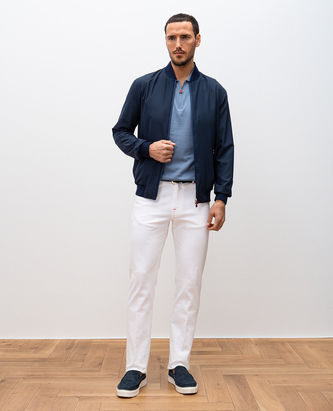 

Blue windbreaker Kiton