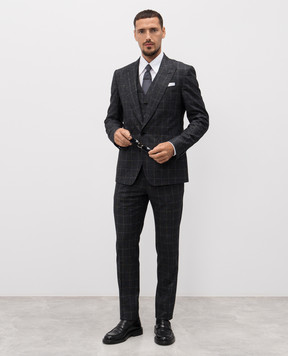 Dolce&Gabbana Gray wool check suit GK02XTFQ3FU