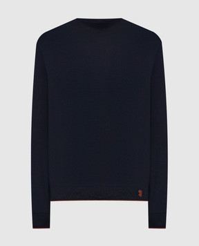 Stefano Ricci Blue sweater made of wool, silk and cashmere KE08004G01E25374