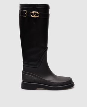 Valentino VLogo Signature logo combo boots in black 5W2S0JH7HEX