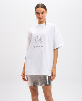 Vetements White t-shirt with a print UA66TR730W