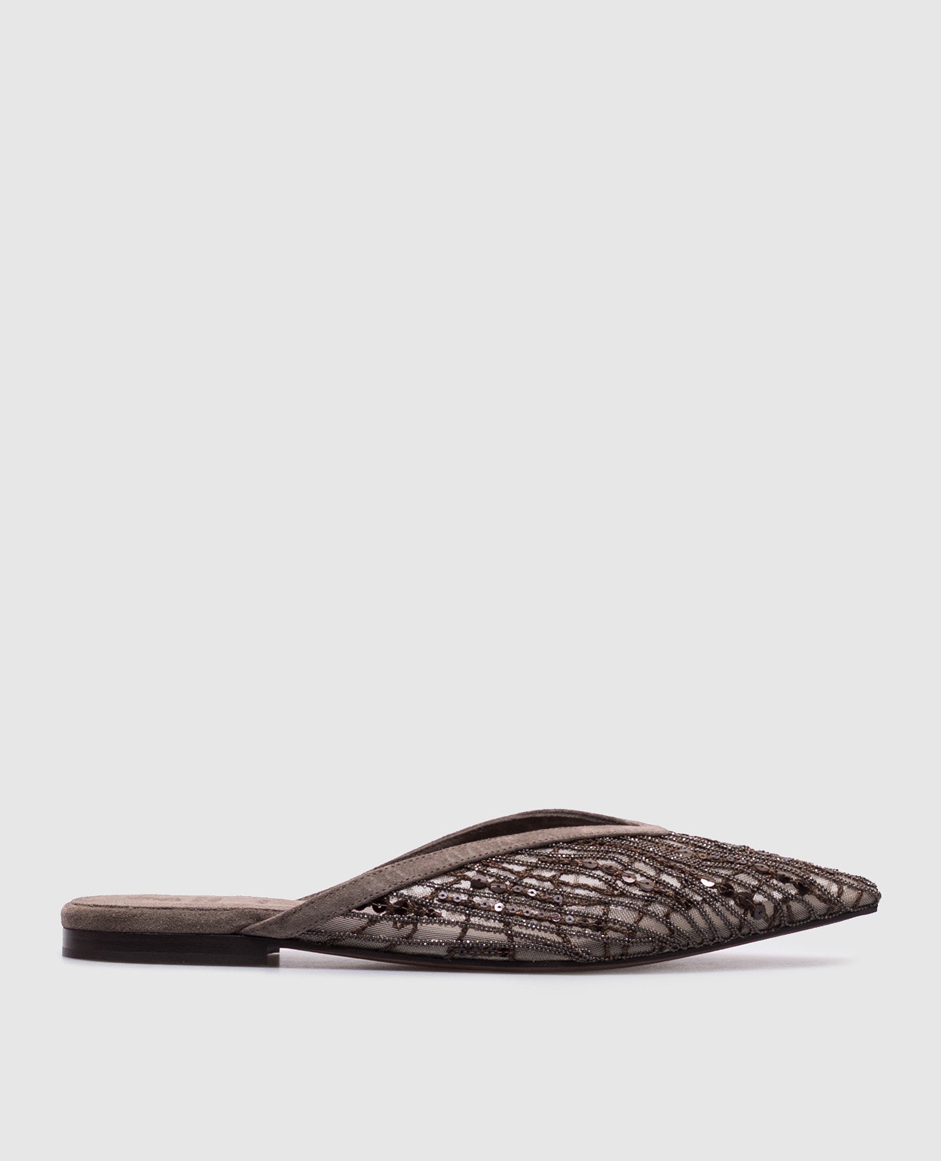 

Brown mules with a monil chain and sequins Brunello Cucinelli