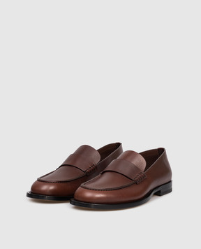 The Row Novus brown leather loafers F1553L601