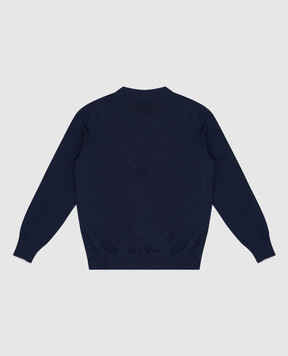 Brunello Cucinelli Baby blue cashmere sweater with logo B22M15200C