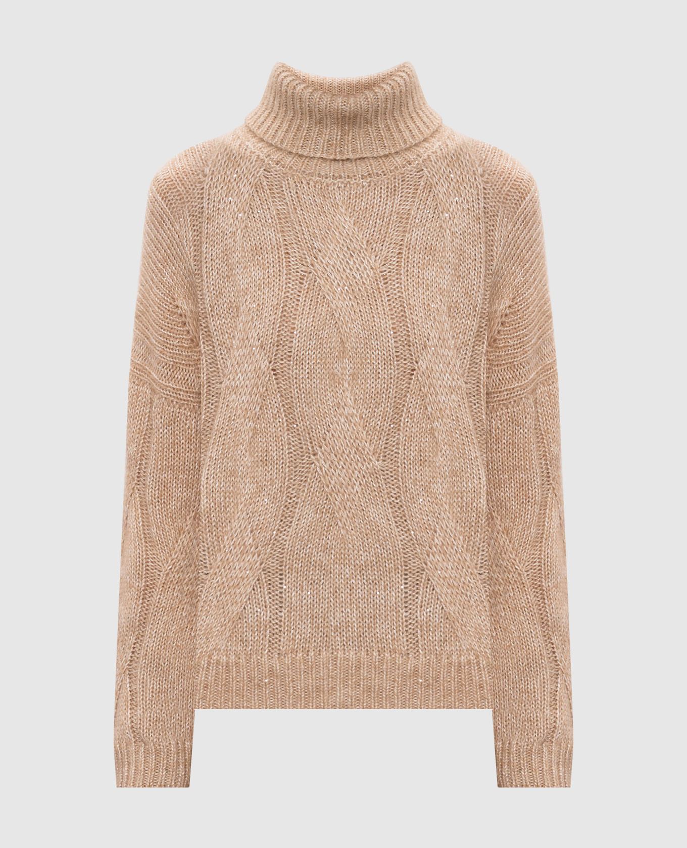 Beige alpaca wool sweater Peserico