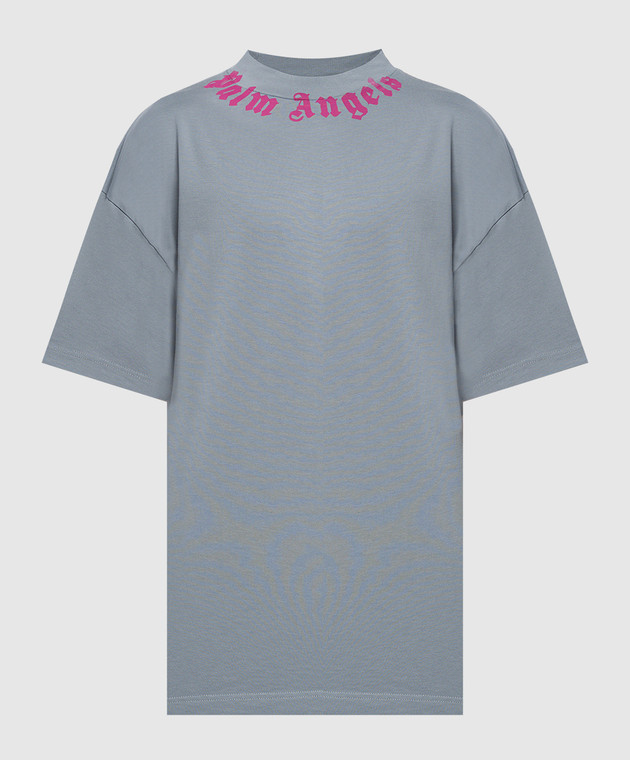 Palm Angels - Gray t-shirt with logo print PMAA001F24JER007