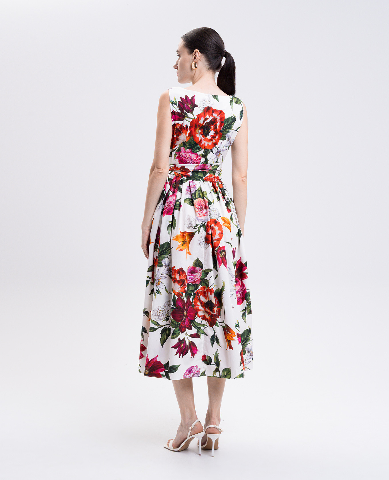 

White floral print midi dress Dolce&Gabbana