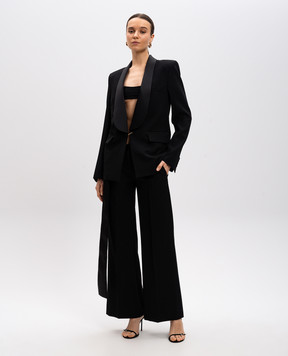 Victoria Beckham Black flared pants with wool 1125WTR006040A