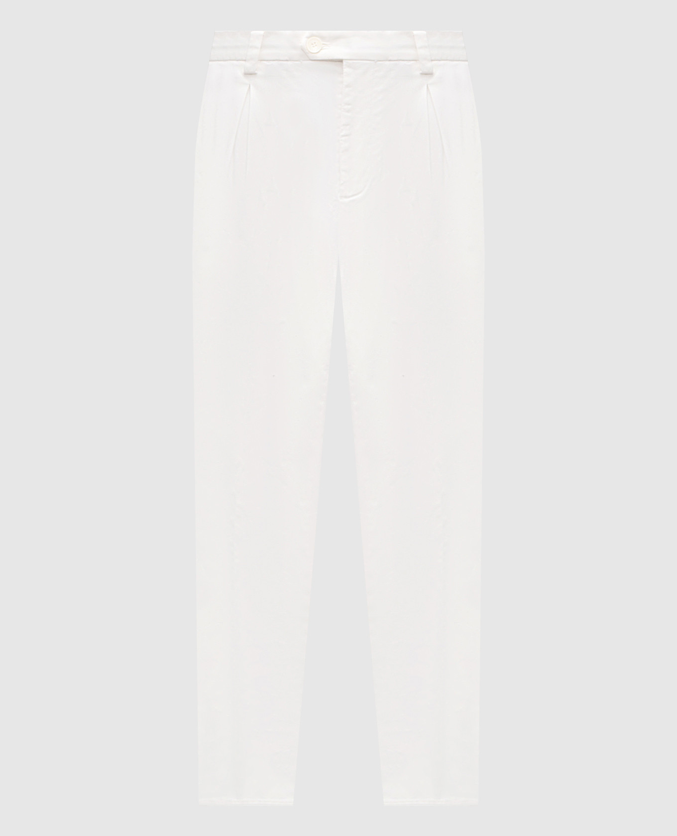 White pants with logo patch Brunello Cucinelli