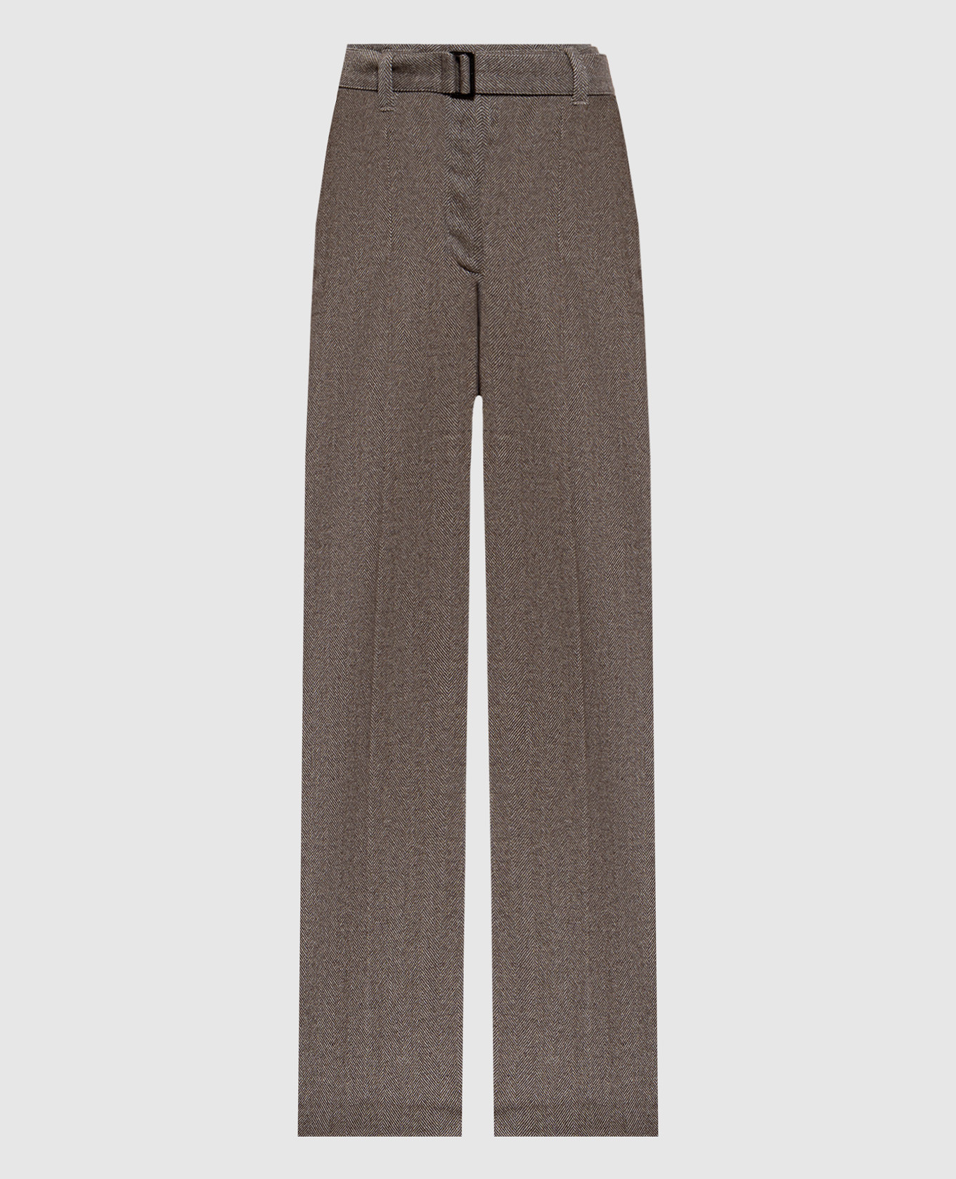 

Brown pants made of wool with a monil chain in a woven pattern Brunello Cucinelli