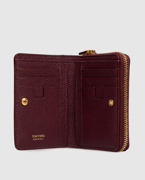 Tom Ford Burgundy leather wallet with monogram logo S0524LCL095G