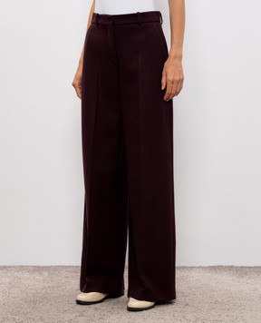 JOSEPH Alana burgundy wool pants JF009462