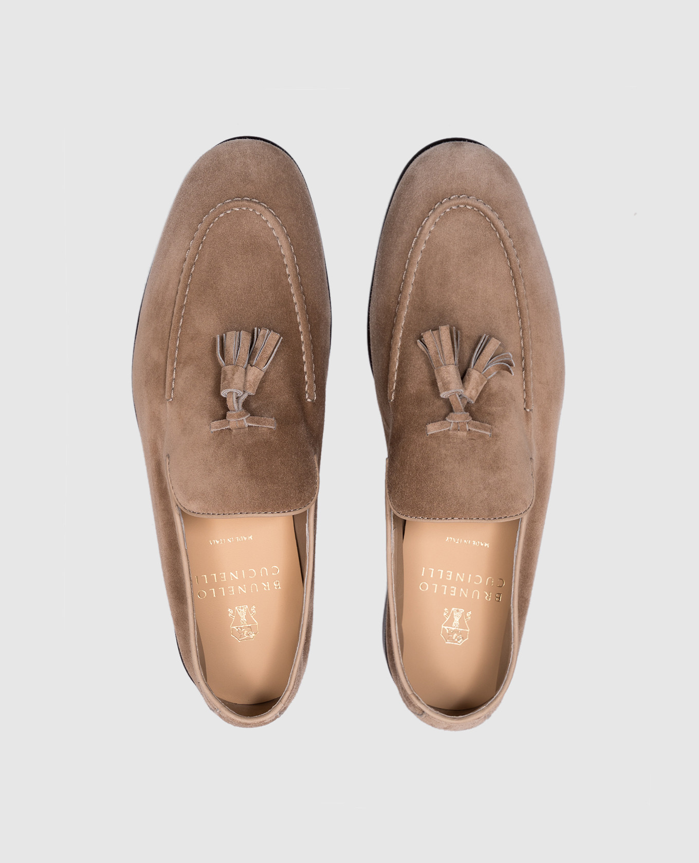 

Beige suede loafers with tassels Brunello Cucinelli