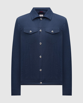 Brunello Cucinelli Blue wool shirt jacket MM4506413