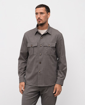 Canali Gray wool shirt AS0499831019