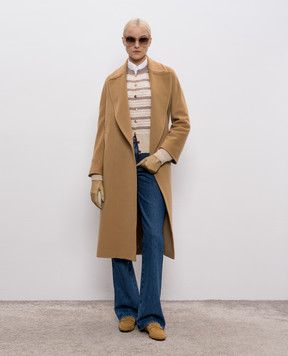 Heresis Beige cashmere puffer coat M49120I560