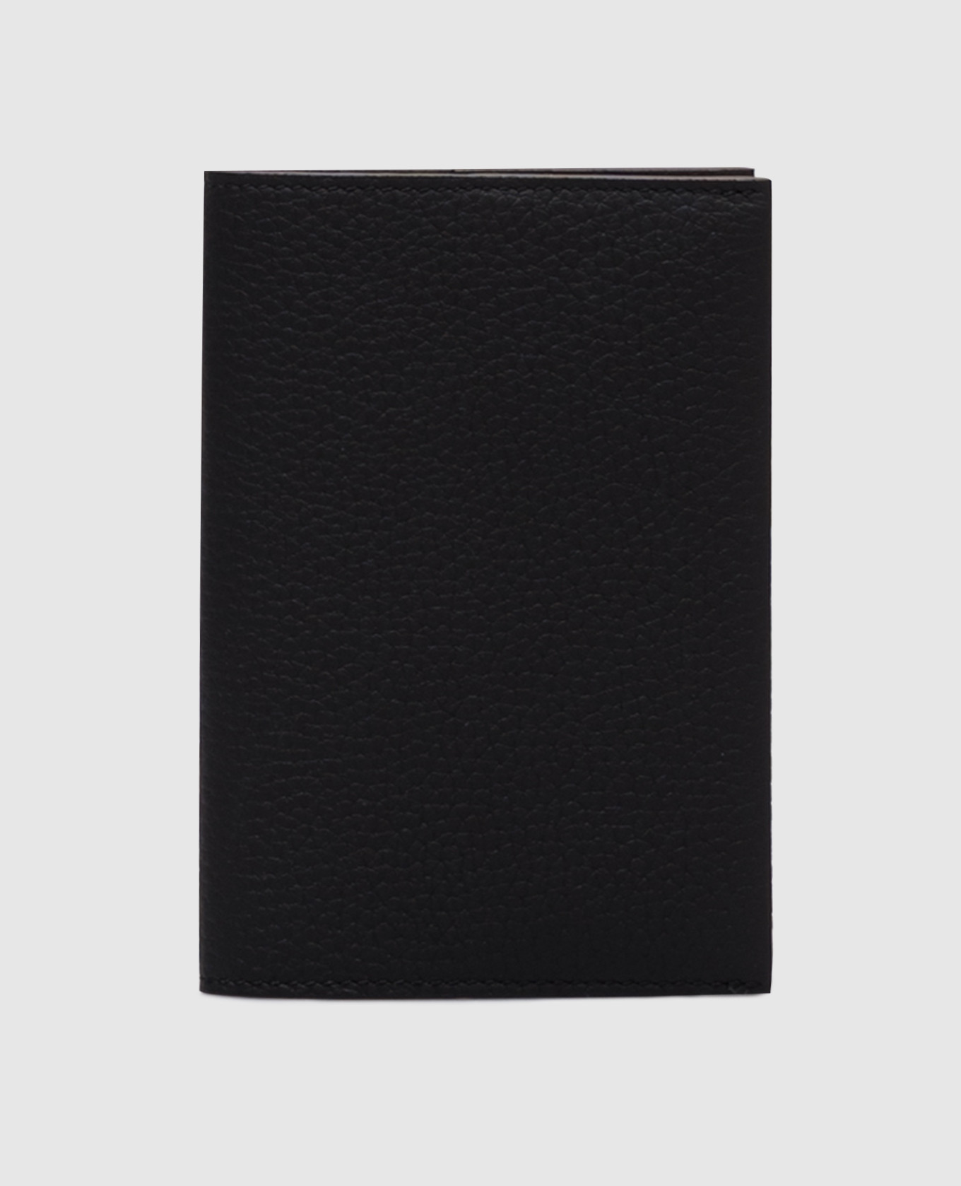 

Black leather passport cover The Row