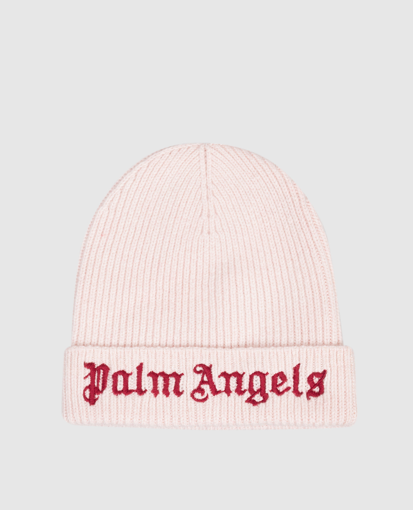 Children&#39;s pink hat with wool and cashmere Palm Angels