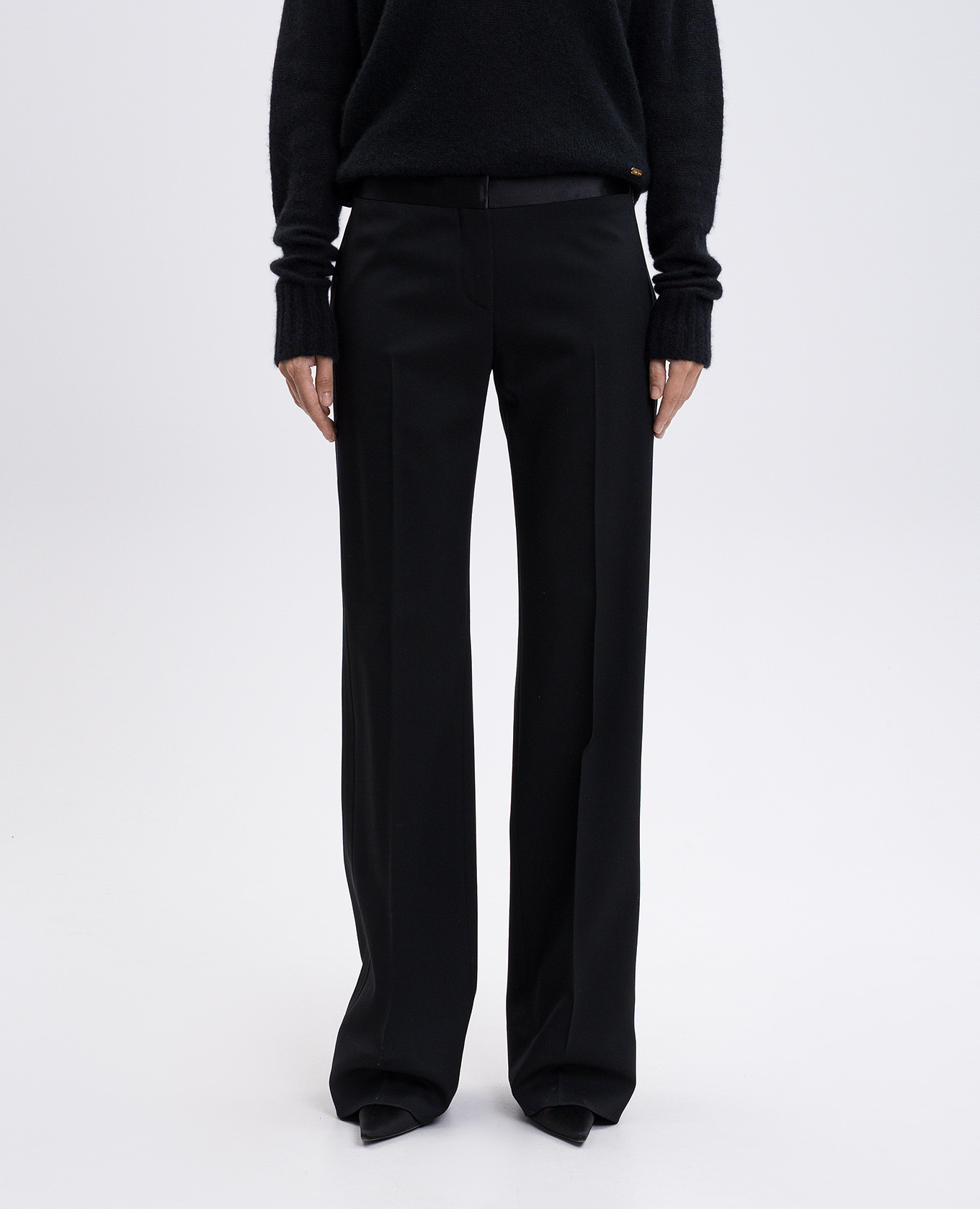 Black wool pants with stripes Tom Ford 3