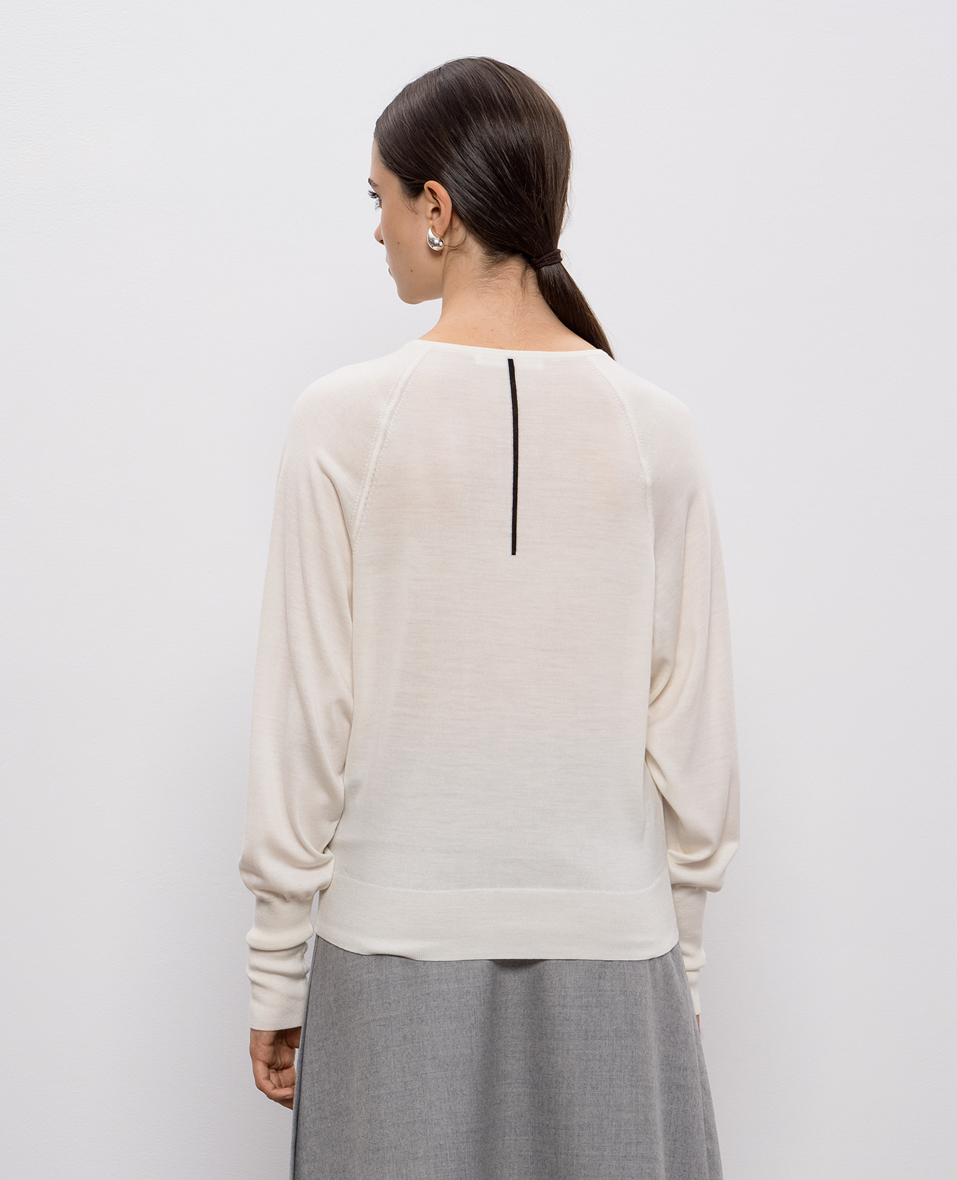 White wool jumper Intoca 4