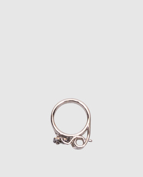 Off-White Silver ring with Arrow emblem OMOC07HS25MET001