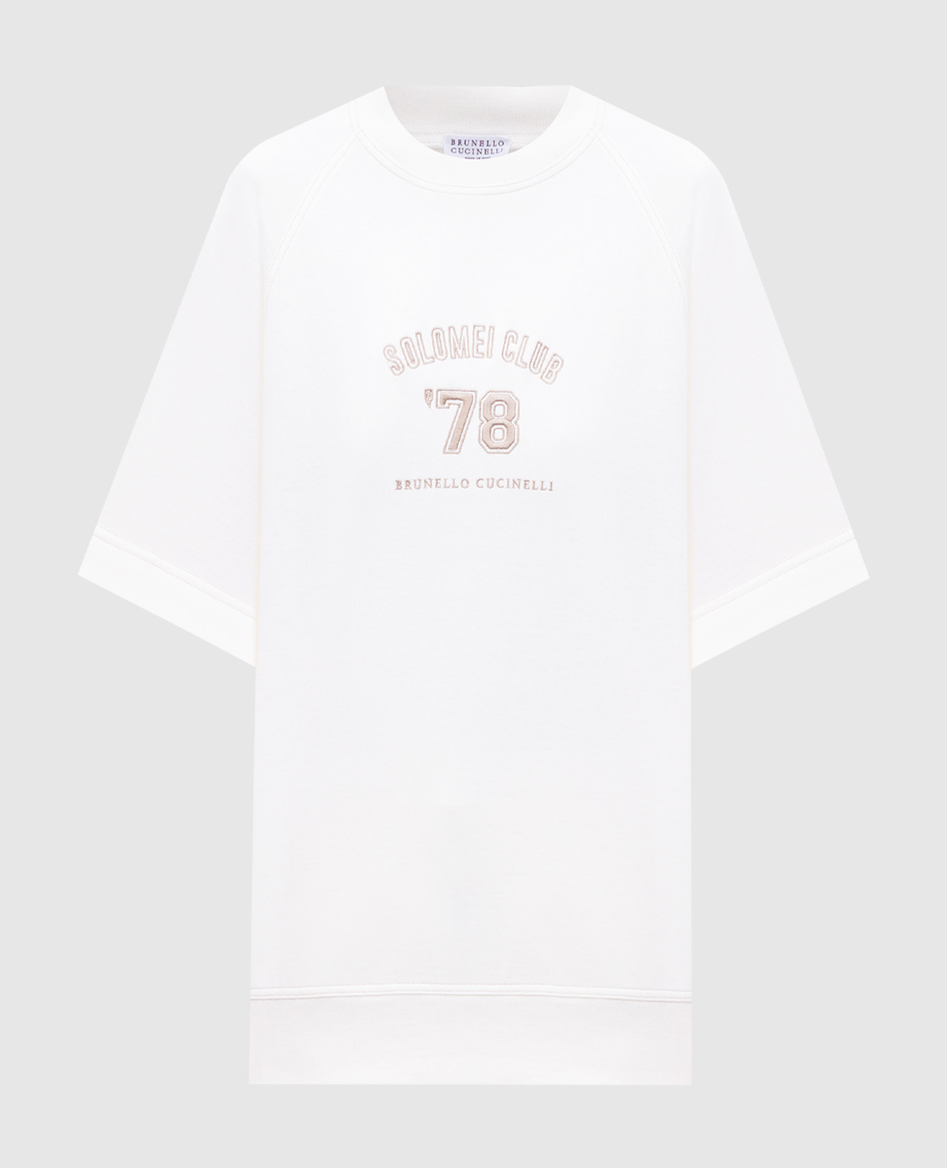 

Beige T-shirt with embroidery Brunello Cucinelli