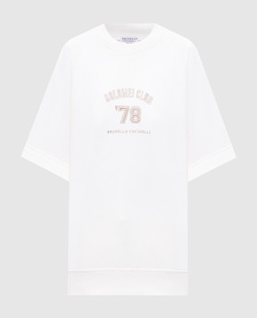 Brunello Cucinelli Beige T-shirt with embroidery MD869VE510