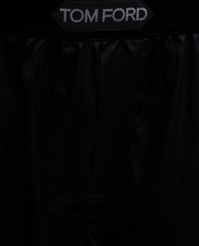 Tom Ford Black silk boxer briefs with logo T4LE41010