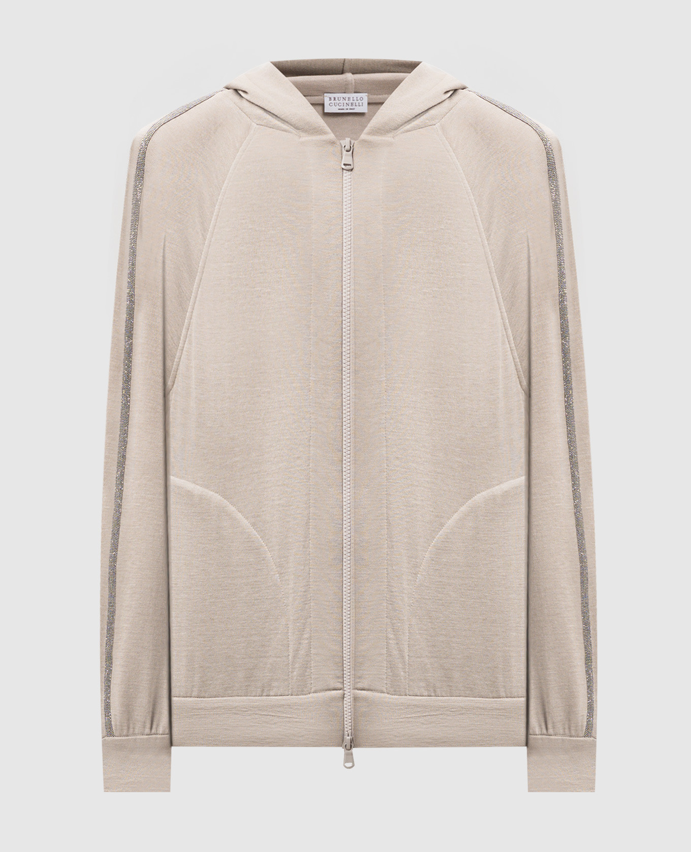 

Beige sports jacket with silk and monil chain Brunello Cucinelli