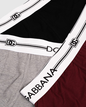 Dolce&Gabbana Set of boxer briefs with logo emblem M9A33JON082