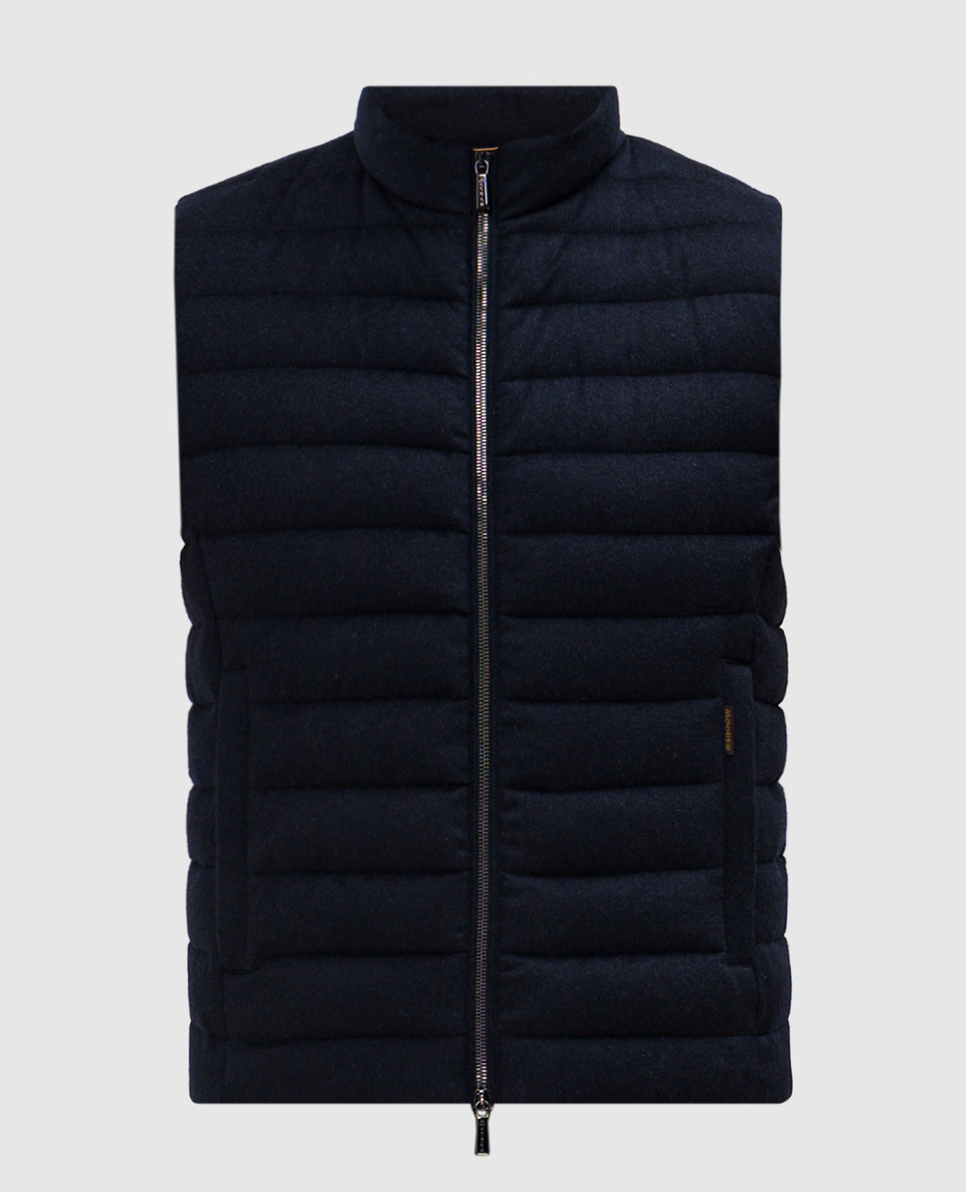 

CALAF blue quilted down vest made of wool and cashmere MooRER