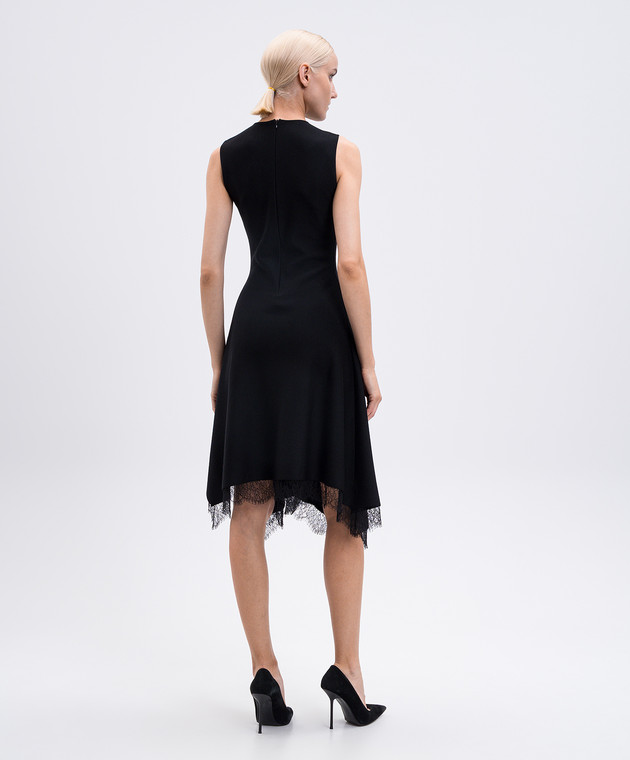 Alexander McQueen - Black wool midi dress with lace 839750Q1BEG - shop with Croatia delivery at Symbol Alexander McQueen - Black wool midi dress with lace 839750Q1BEG - shop with Croatia delivery at Symbol