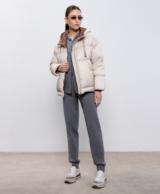 ◆MAX MARA 最新作◆Trebi ダウンジャケット/Beige◆ Max Mara - Beige quilted down jacket with logo TREBI - shop