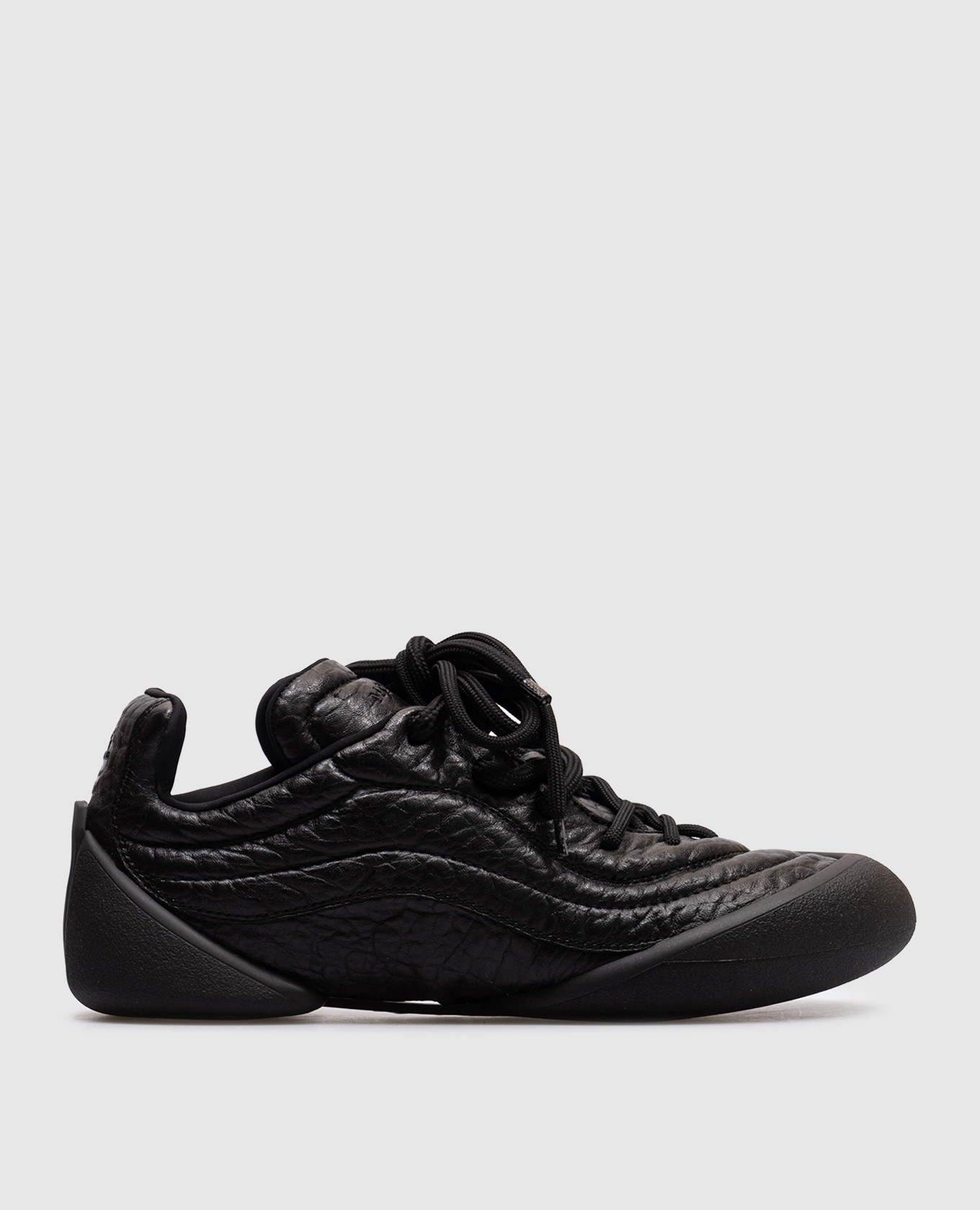 Flexion black leather sneakers alexander mcqueen