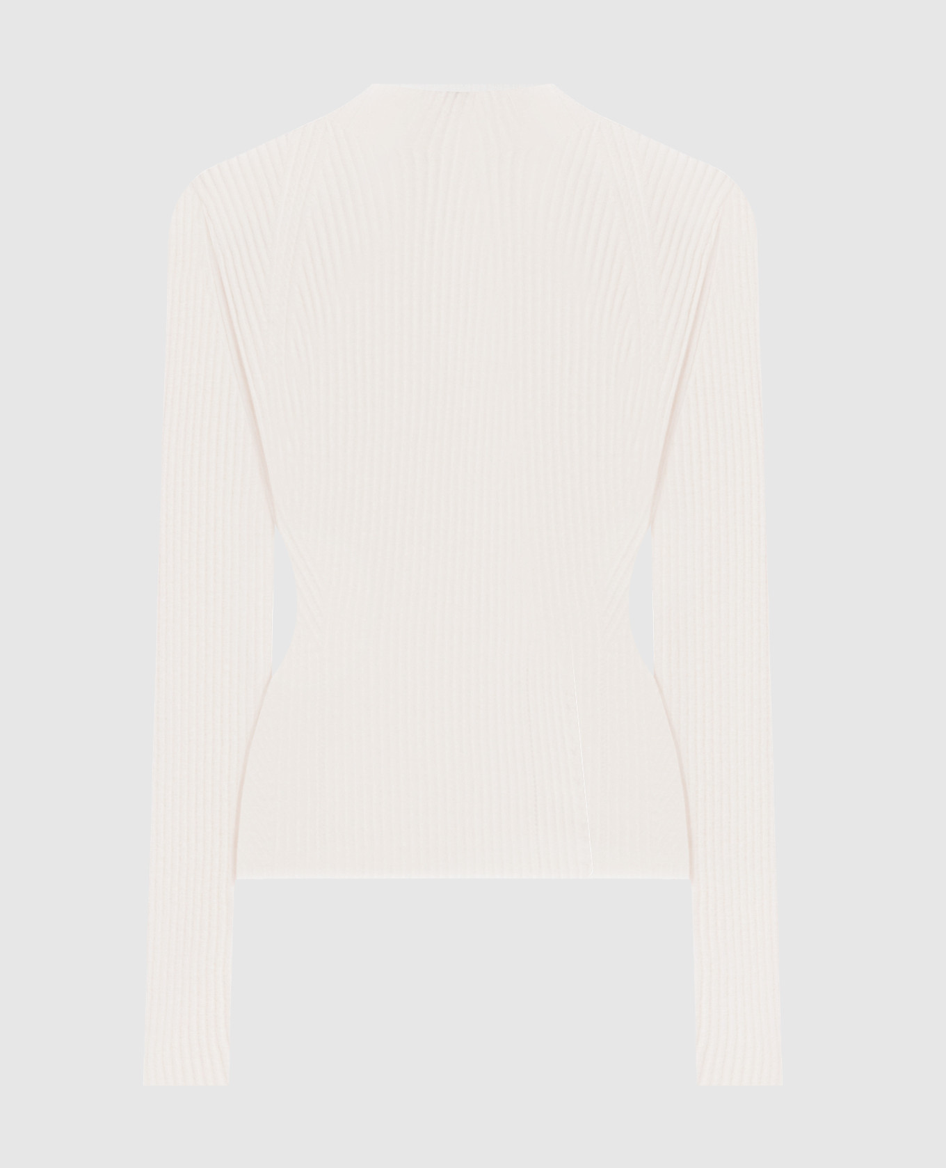White ribbed wool golf Twinset