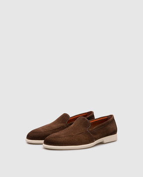 Santoni Brown suede loafers MGAR18829TICSEAA