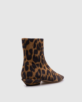Paris Texas Bettina brown suede boots in animal print PX1561XV0LP
