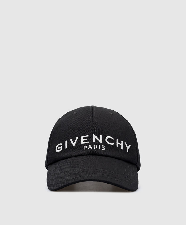 Givenchy - Black cap with contrast embroidery of the