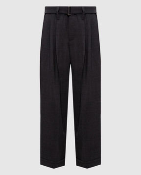 Brunello Cucinelli Gray pants with wool MPW07P8995
