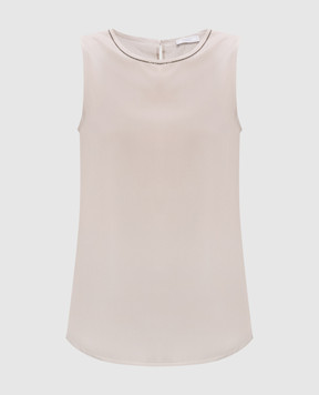 Peserico Beige silk top A08893D07325