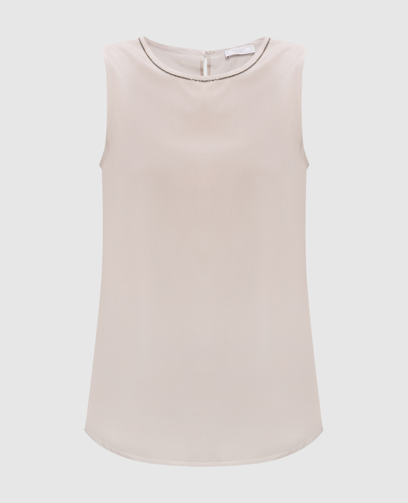 Beige silk top Peserico