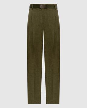 Max Mara SIAMESE green linen pants SIAMESE