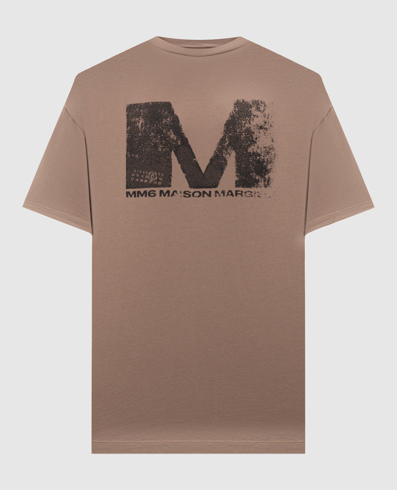 Brown T-shirt with a print