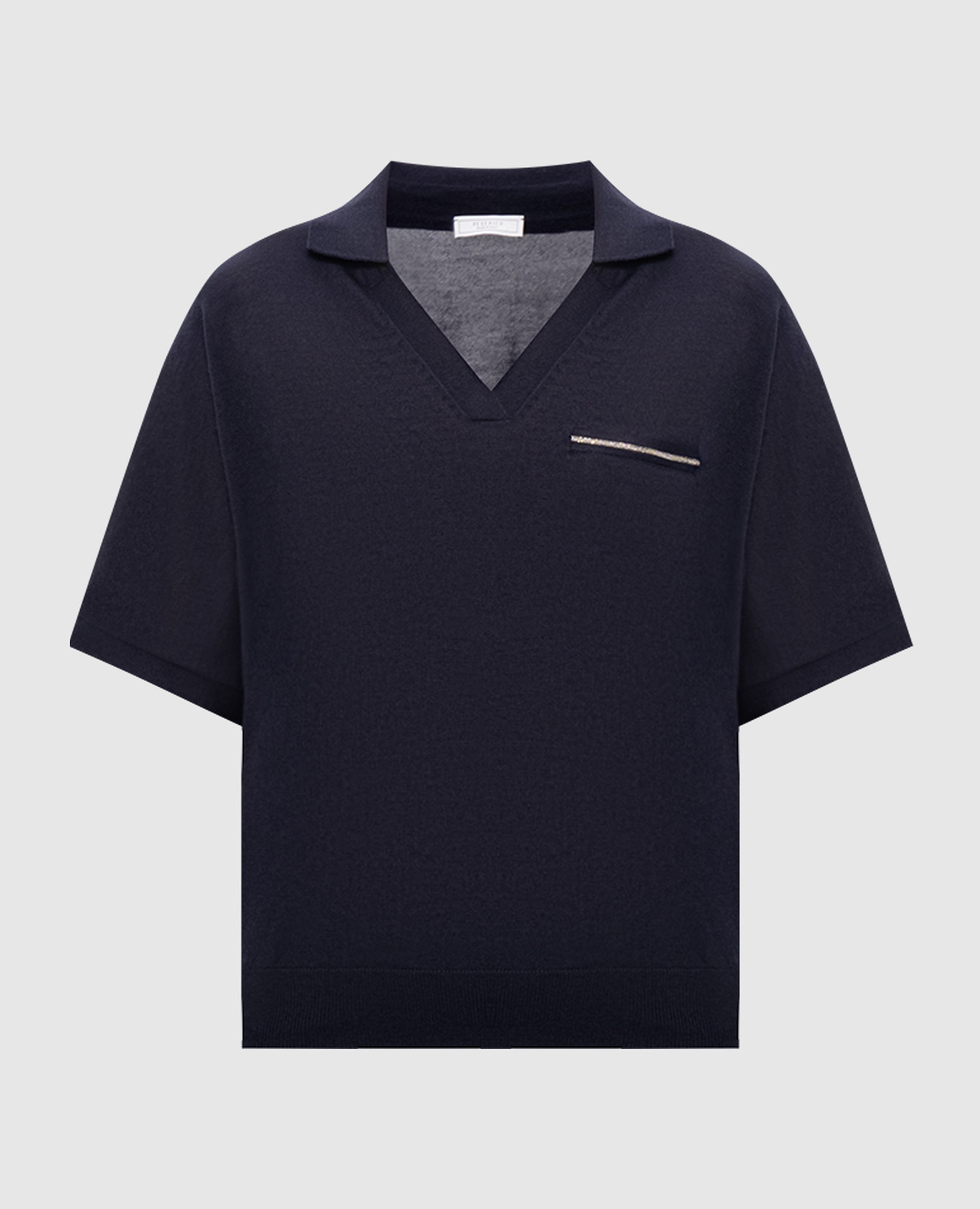 Blue cashmere and silk top Peserico
