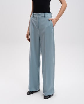 Max Mara Weekend Blue wool pants VISIVO