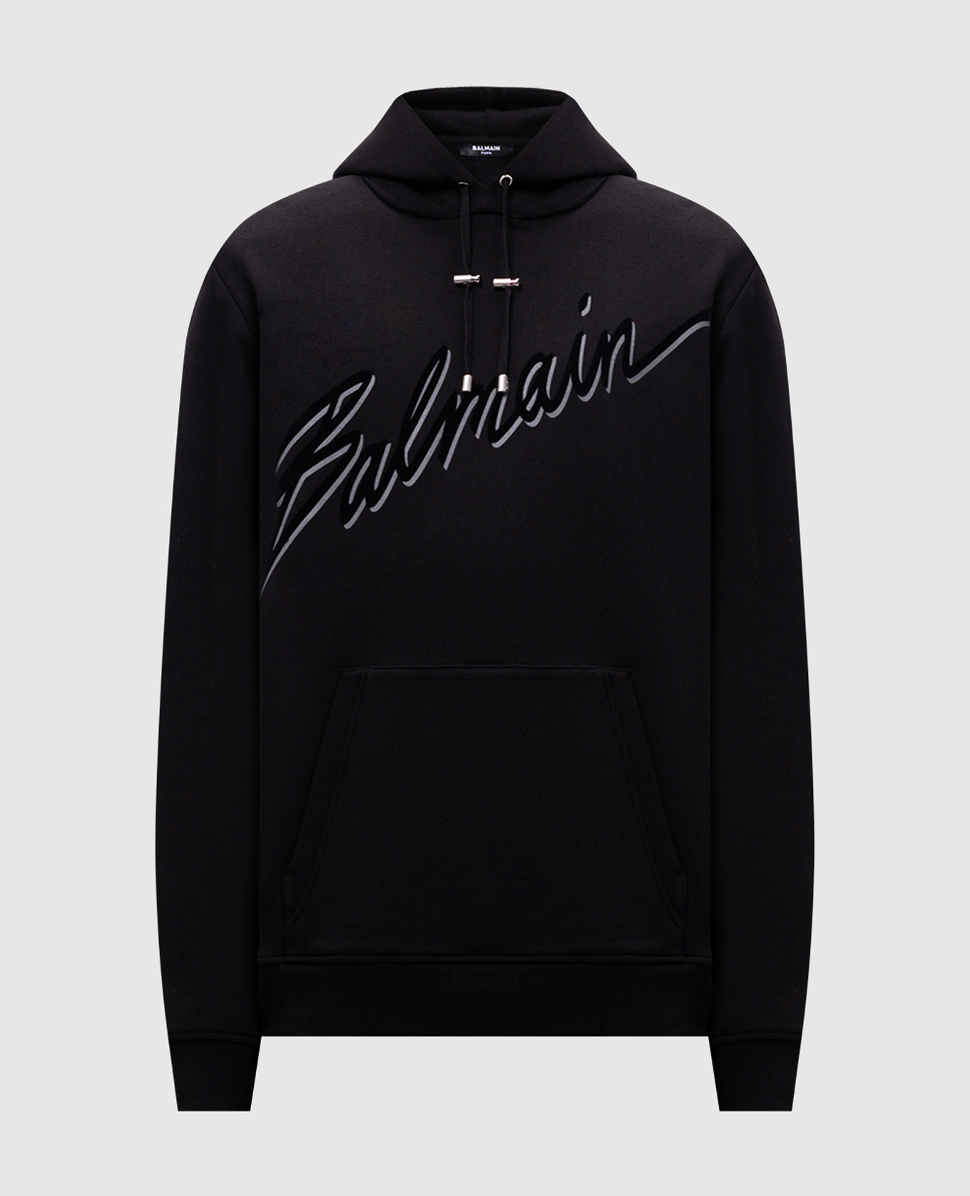 

Black Letter Hoodie with Logo Balmain